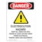 Signmission OSHA Sign, 10" Height, Rigid Plastic, Electrocution Hazard, Portrait, V-1822 OS-DS-P-710-V-1822 - alternate 1